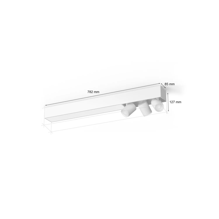 Philips - LED RGBW Димируем спот Hue CENTRIS 3xGU10/4,2W/230V + LED/11W 2000-6500K