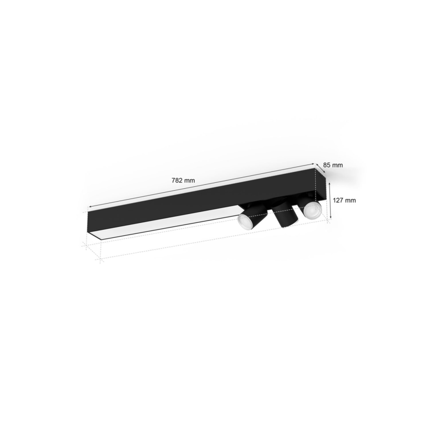 Philips - LED RGBW Димируем спот Hue CENTRIS 3xGU10/4,2W/230V + LED/11W 2000-6500K