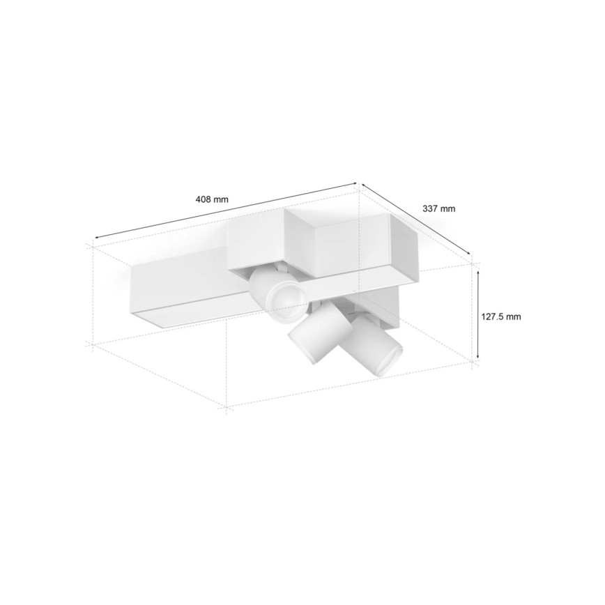 Philips - LED RGBW Димируем спот Hue CENTRIS 3xGU10/4,2W/230V + LED/11W 2000-6500K
