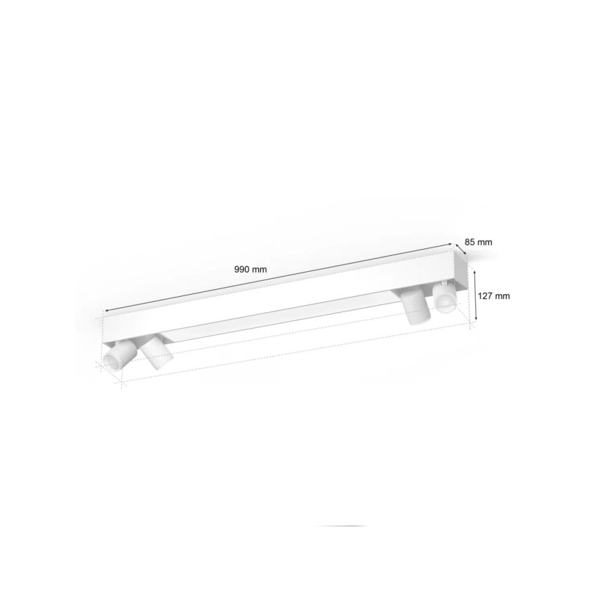 Philips - LED RGBW Димируем спот Hue CENTRIS 4xGU10/4,2W/230V + LED/11W 2000-6500K