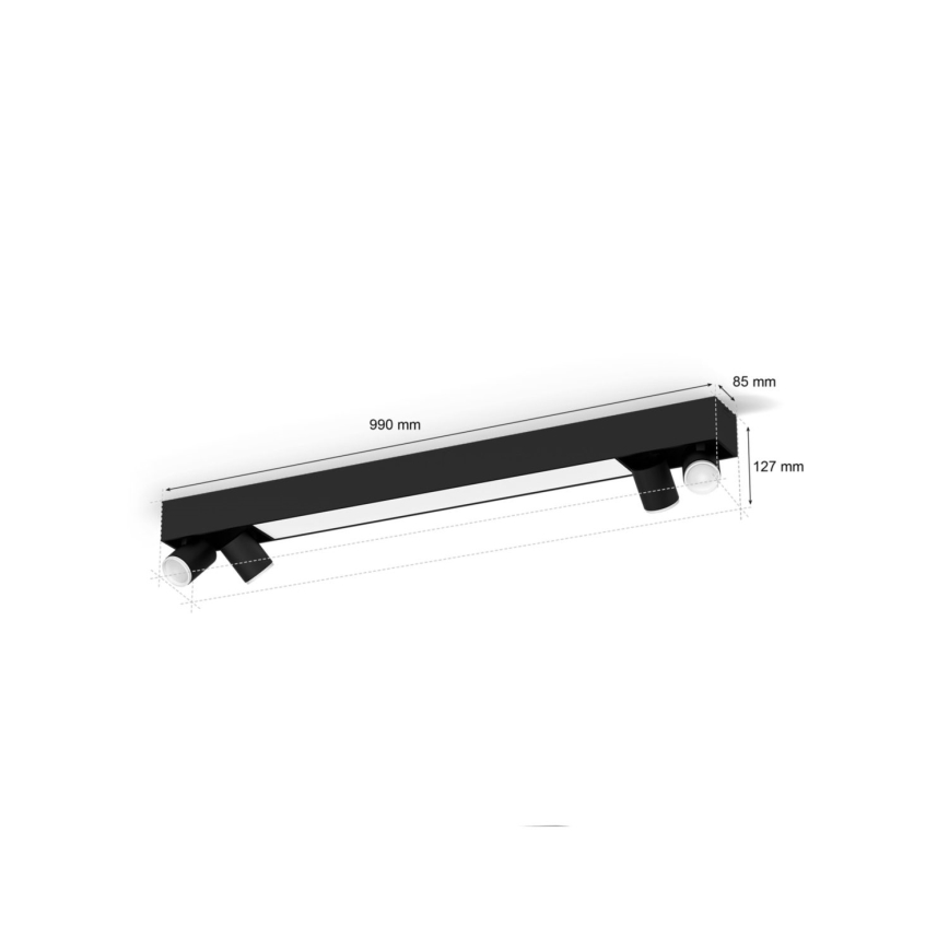 Philips - LED RGBW Димируем спот Hue CENTRIS 4xGU10/4,2W/230V + LED/11W 2000-6500K