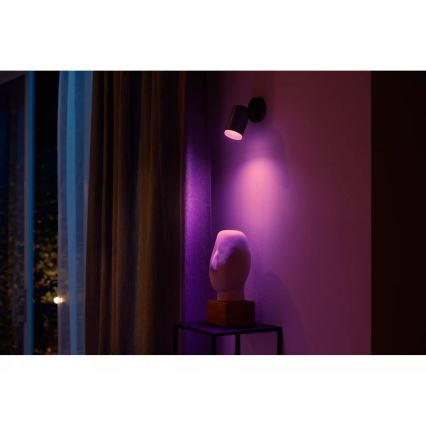 Philips - LED RGBW Димируем спот Hue FUGATO 1xGU10/4,2W/230V 2000-6500K черен