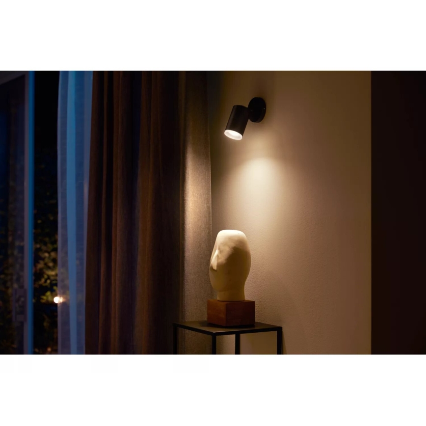 Philips - LED RGBW Димируем спот Hue FUGATO 1xGU10/4,2W/230V 2000-6500K черен