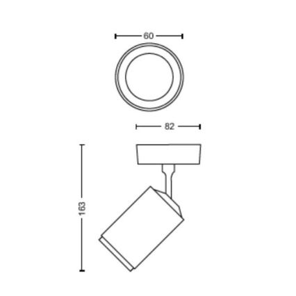 Philips - LED RGBW Димируем спот Hue FUGATO 1xGU10/4,2W/230V 2000-6500K черен