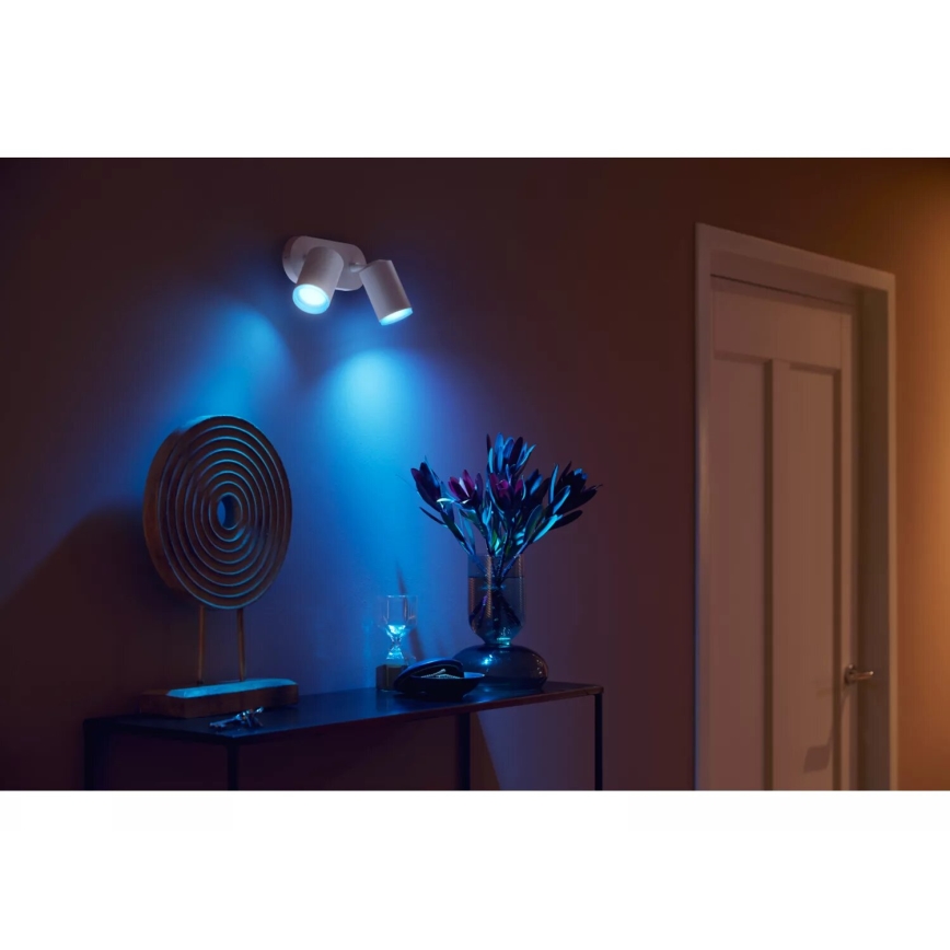 Philips - LED RGBW Димируем спот Hue FUGATO 2xGU10/4,2W/230V 2000-6500K бял