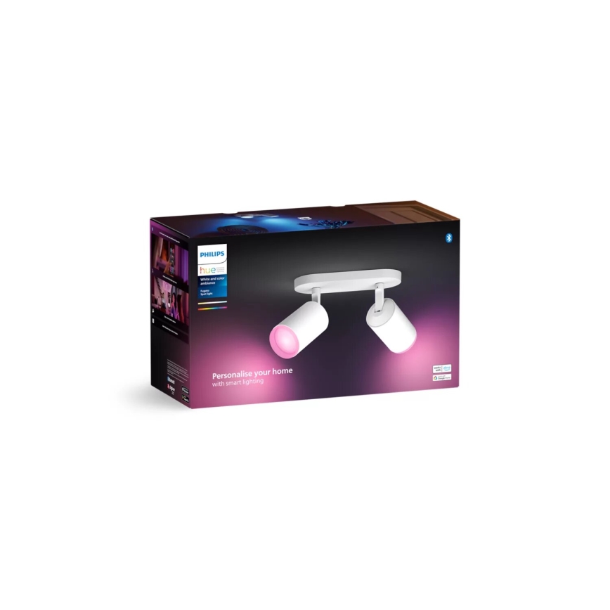 Philips - LED RGBW Димируем спот Hue FUGATO 2xGU10/4,2W/230V 2000-6500K бял