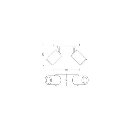 Philips - LED RGBW Димируем спот Hue FUGATO 2xGU10/4,2W/230V 2000-6500K бял