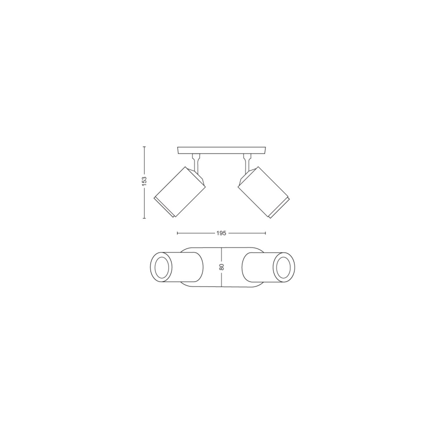 Philips - LED RGBW Димируем спот Hue FUGATO 2xGU10/4,2W/230V 2000-6500K бял