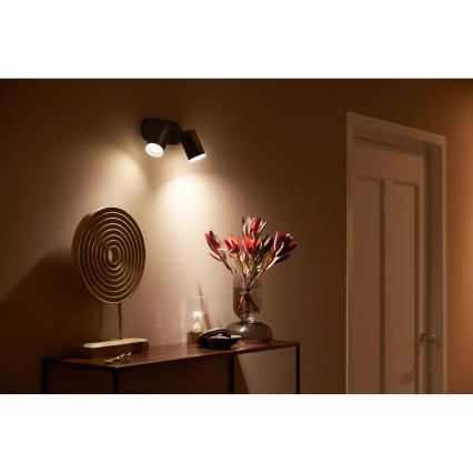 Philips - LED RGBW Димируем спот Hue FUGATO 2xGU10/4,2W/230V 2000-6500K черен