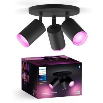 Philips - LED RGBW Димируем спот Hue FUGATO 3xGU10/4,2W/230V 2000-6500K черен