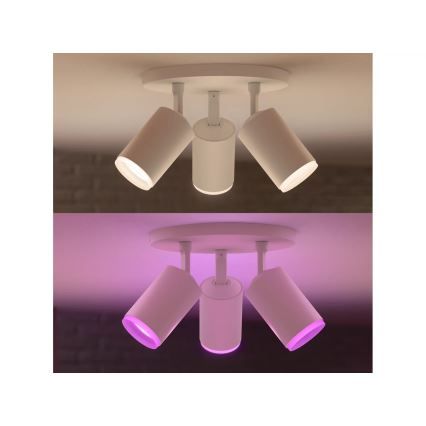 Philips - LED RGBW Димируем спот Hue FUGATO 3xGU10/4,2W/230V 2000-6500K бял