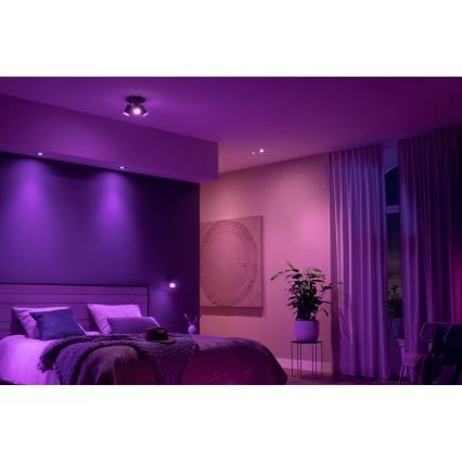 Philips - LED RGBW Димируем спот Hue FUGATO 3xGU10/4,2W/230V 2000-6500K черен