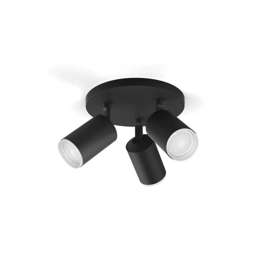 Philips - LED RGBW Димируем спот Hue FUGATO 3xGU10/4,2W/230V 2000-6500K черен