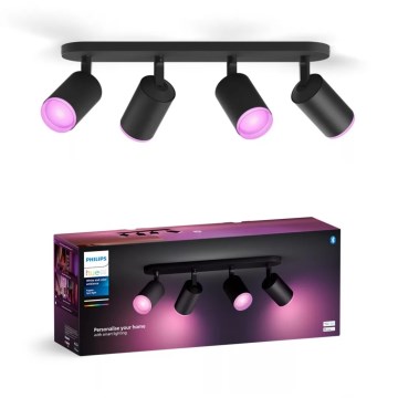 Philips - LED RGBW Димируем спот Hue FUGATO 4xGU10/4,2W/230V 2000-6500K черен