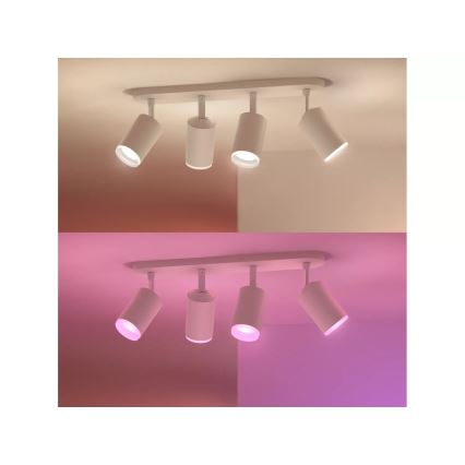 Philips - LED RGBW Димируем спот Hue FUGATO 4xGU10/4,2W/230V 2000-6500K бял