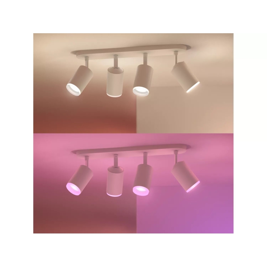 Philips - LED RGBW Димируем спот Hue FUGATO 4xGU10/4,2W/230V 2000-6500K бял