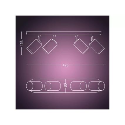Philips - LED RGBW Димируем спот Hue FUGATO 4xGU10/4,2W/230V 2000-6500K бял
