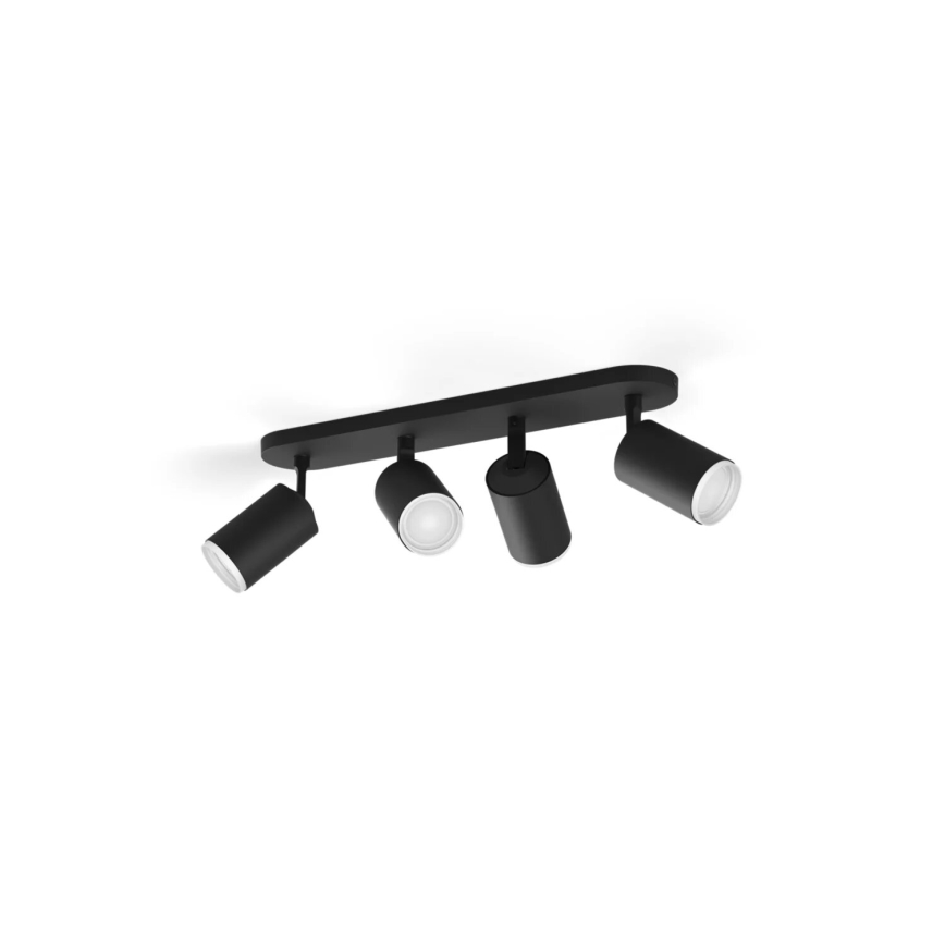 Philips - LED RGBW Димируем спот Hue FUGATO 4xGU10/4,2W/230V 2000-6500K черен