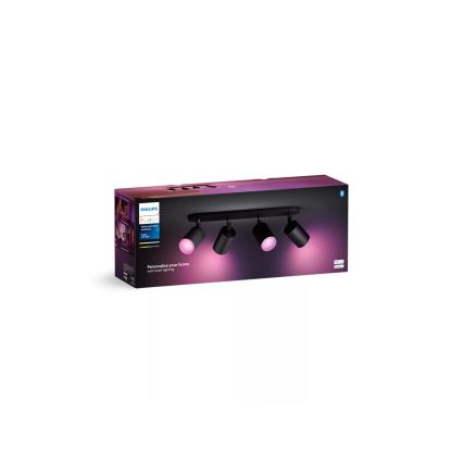 Philips - LED RGBW Димируем спот Hue FUGATO 4xGU10/4,2W/230V 2000-6500K черен