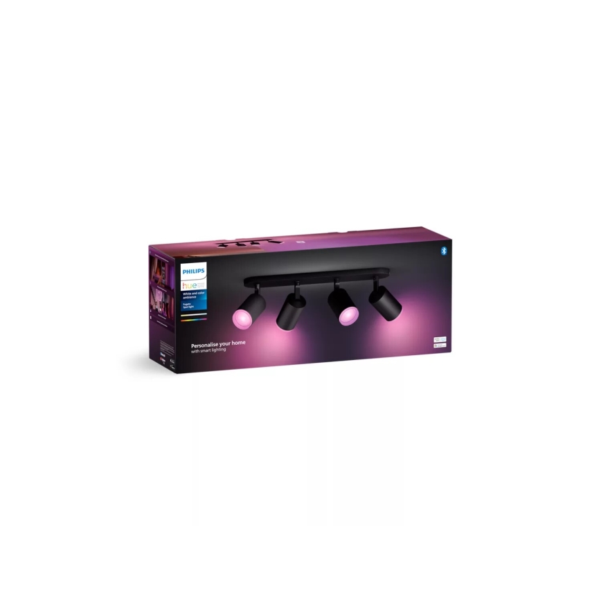 Philips - LED RGBW Димируем спот Hue FUGATO 4xGU10/4,2W/230V 2000-6500K черен
