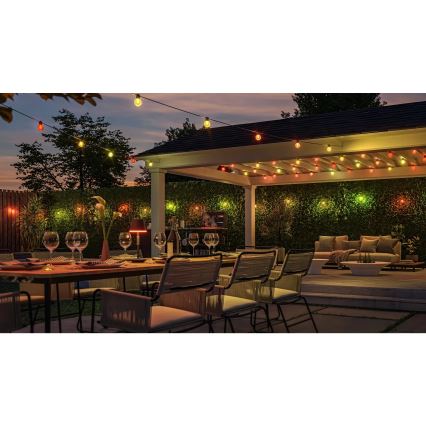 Philips - LED RGBW удължаем димируем външен гирлянд Hue FESTAVIA 10xLED 7m IP65