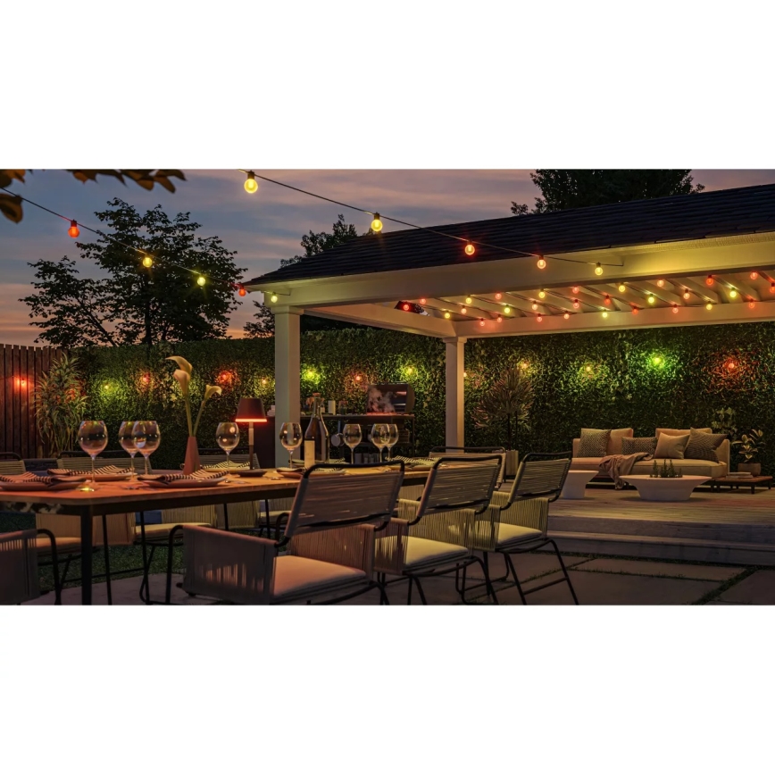 Philips - LED RGBW удължаем димируем външен гирлянд Hue FESTAVIA 10xLED 7m IP65