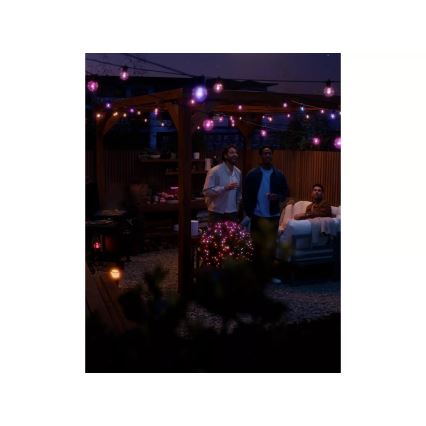 Philips - LED RGBW удължаем димируем външен гирлянд Hue FESTAVIA 10xLED 7m IP65