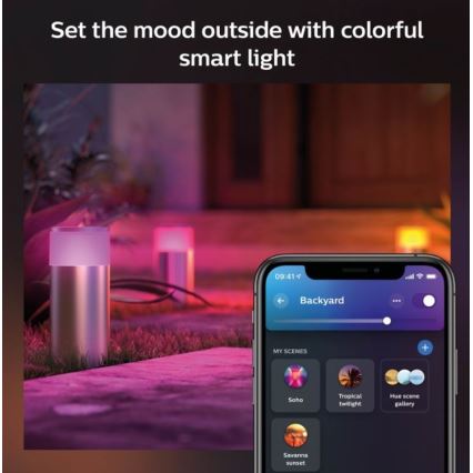 Philips - LED RGBW Димируема екстериорна лампа Hue CALLA LED/8W/230V IP44
