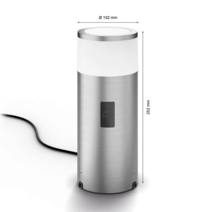 Philips - LED RGBW Димируема екстериорна лампа Hue CALLA LED/8W/230V IP44