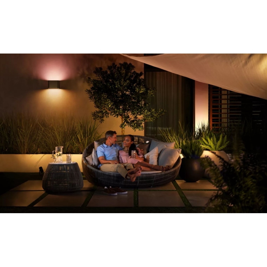 Philips - LED RGBW Димируем екстериорен аплик Hue DYMERA 2xLED/10,2W/230V 2000-6500K IP44