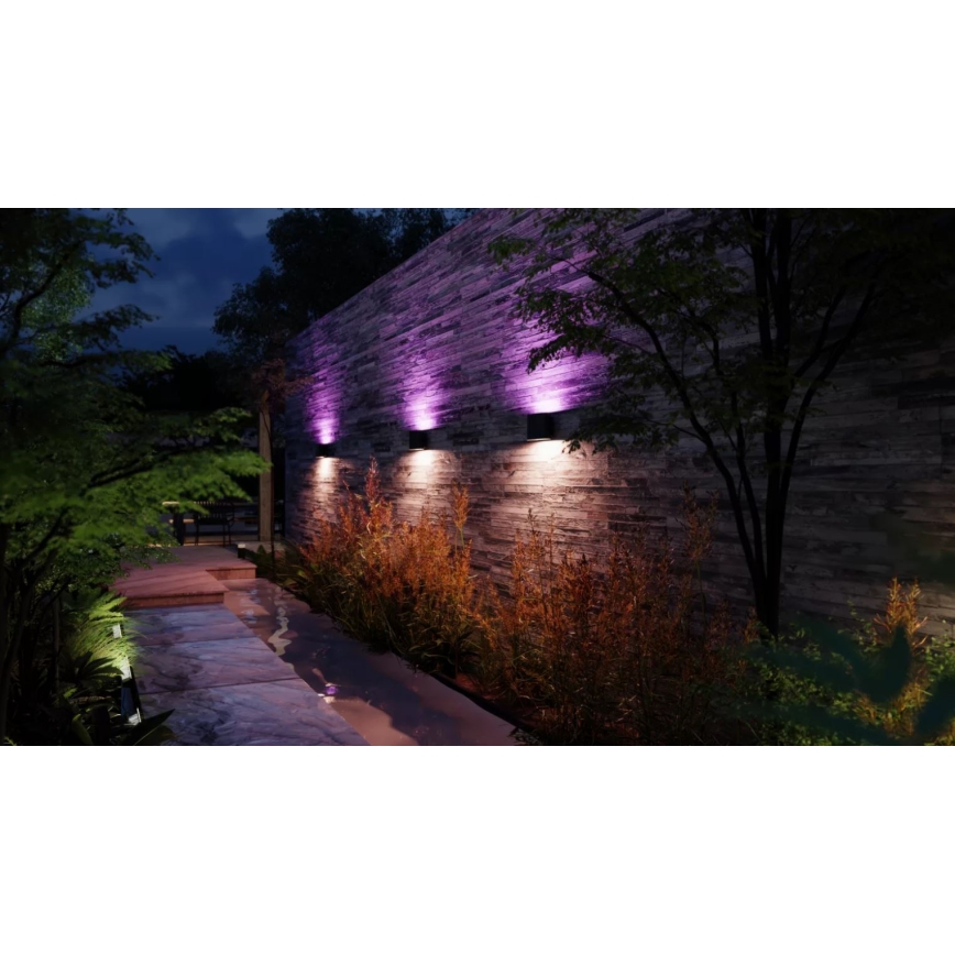 Philips - LED RGBW Димируем екстериорен аплик Hue DYMERA 2xLED/10,2W/230V 2000-6500K IP44