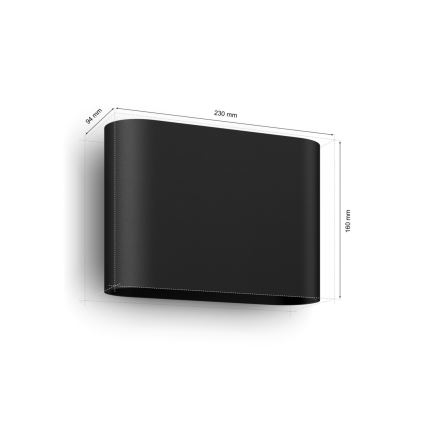 Philips - LED RGBW Димируем екстериорен аплик Hue DYMERA 2xLED/10,2W/230V 2000-6500K IP44