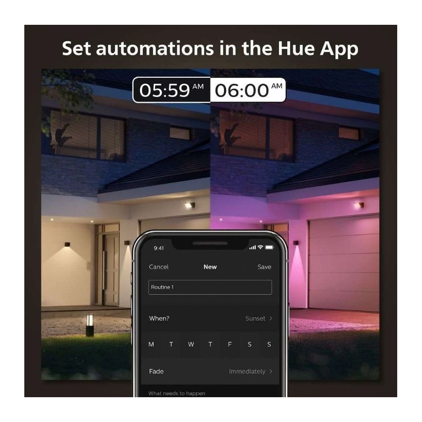 Philips - LED RGBW Димируем екстериорен аплик Hue RESONATE LED/8W/230V 2000–6500K IP44
