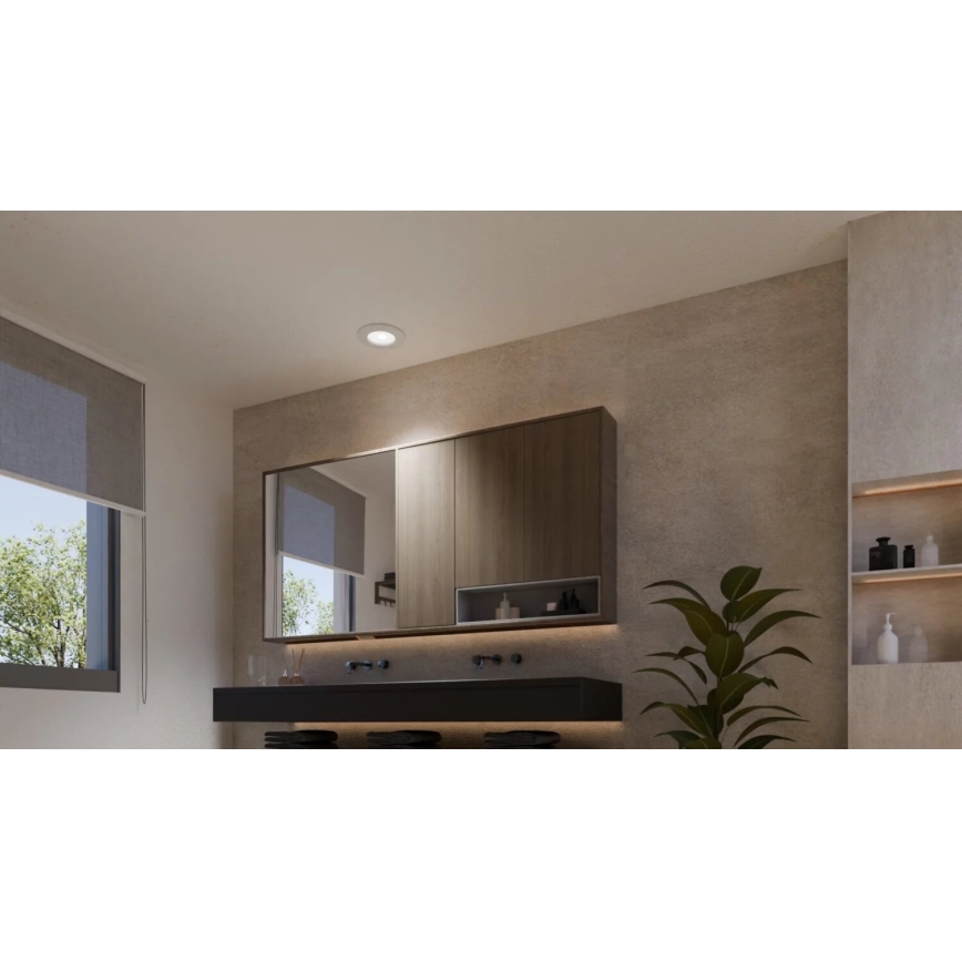 Philips - LED RGBW Димируема лампа за окачен таван на баня Hue SLIM LED/8,3W/230V 2000-6500K IP44 бял