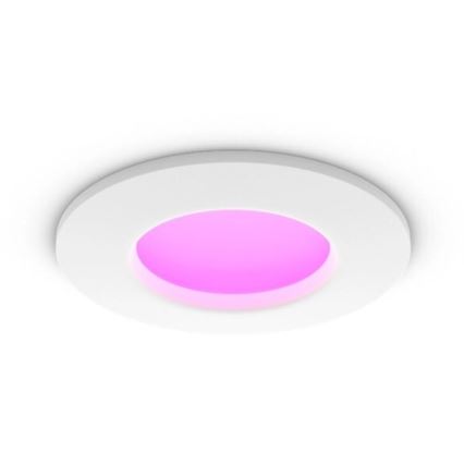 Philips - LED RGBW Димируема лампа за окачен таван на баня Hue SLIM LED/8,3W/230V 2000-6500K IP44 бял