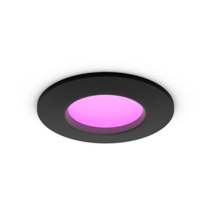 Philips - LED RGBW Димируема лампа за окачен таван на баня Hue SLIM LED/8,3W/230V 2000-6500K IP44 черен