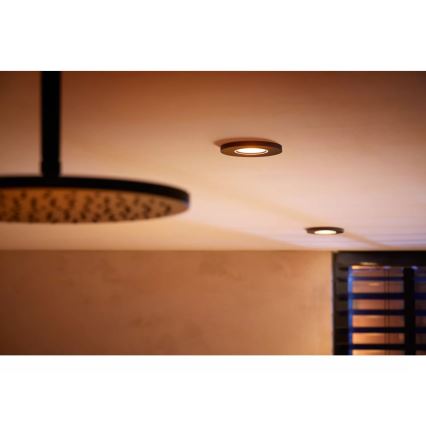 Philips - LED RGBW Димируема лампа за окачен таван на баня Hue XAMENTO 1xGU10/4,2W/230V 2000-6500K IP44