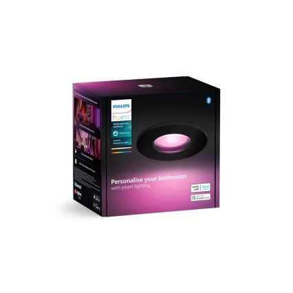Philips - LED RGBW Димируема лампа за окачен таван на баня Hue XAMENTO 1xGU10/4,2W/230V 2000-6500K IP44