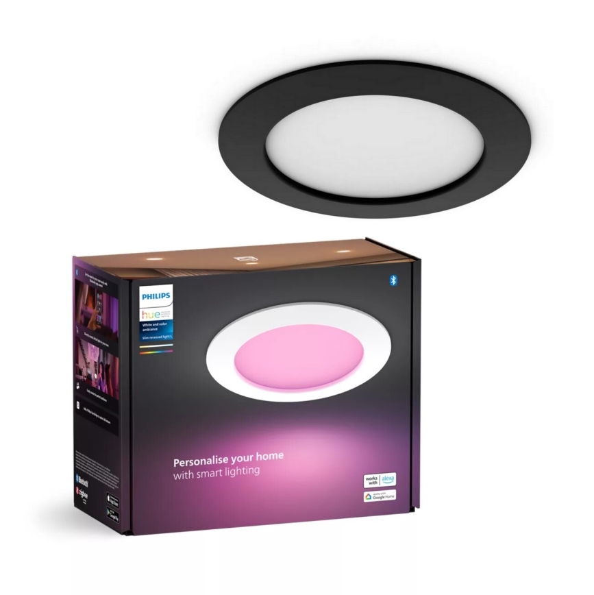 Philips - LED RGBW Димируема лампа за окачен таван на баня Hue SLIM LED/12W/230V IP44 2200-6500K