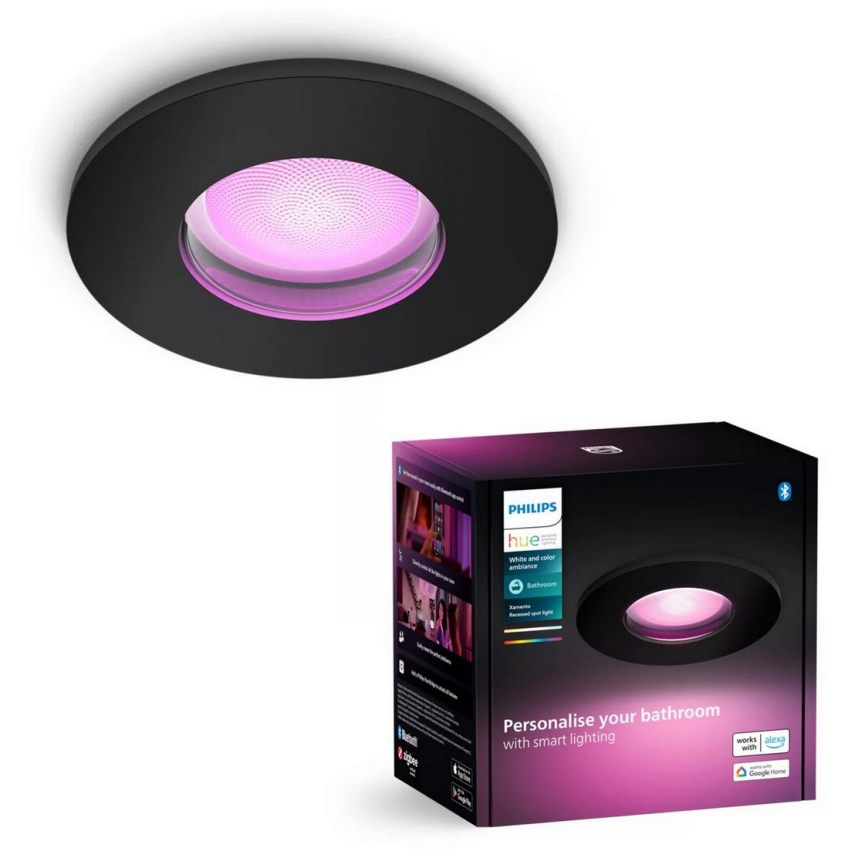 Philips - LED RGBW Димируема лампа за окачен таван на баня Hue XAMENTO 1xGU10/4,2W/230V 2000-6500K IP44