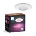 Philips - LED RGBW Димируема лампа за окачен таван на баня Hue SLIM LED/8,3W/230V 2000-6500K IP44 бял