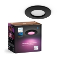 Philips - LED RGBW Димируема лампа за окачен таван на баня Hue SLIM LED/8,3W/230V 2000-6500K IP44 черен