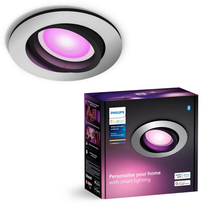 Philips - LED RGBW Димируема лампа за вграждане Hue CENTURA 1xGU10/4,2W/230V 2000-6500K