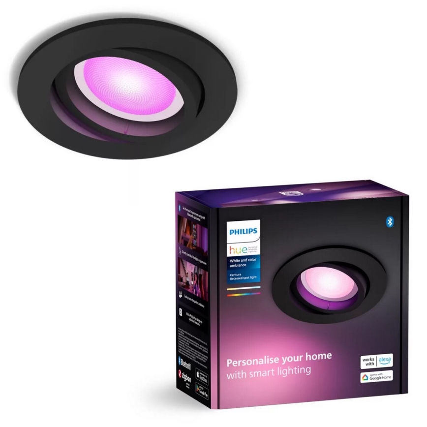 Philips - LED RGBW Димируема лампа за вграждане Hue CENTURA 1xGU10/4,2W/230V 2000-6500K
