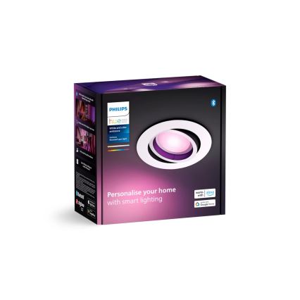 Philips - LED RGBW Димируема лампа за вграждане Hue CENTURA 1xGU10/4,2W/230V 2000-6500K