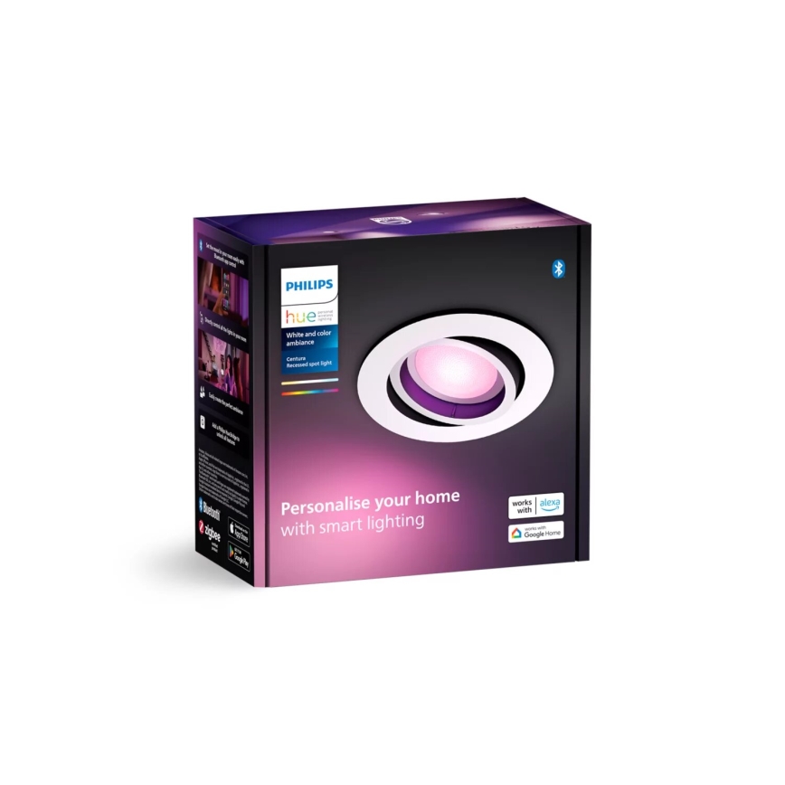 Philips - LED RGBW Димируема лампа за вграждане Hue CENTURA 1xGU10/4,2W/230V 2000-6500K