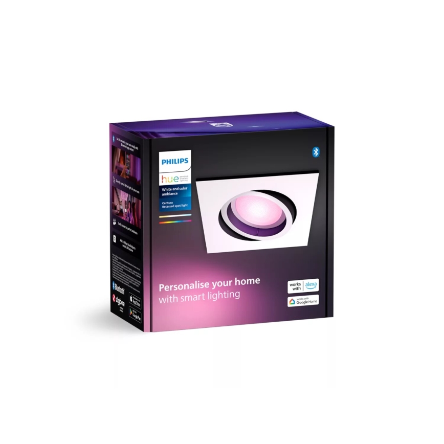 Philips - LED RGBW Димируема лампа за вграждане Hue CENTURA 1xGU10/4,2W/230V 2000-6500K
