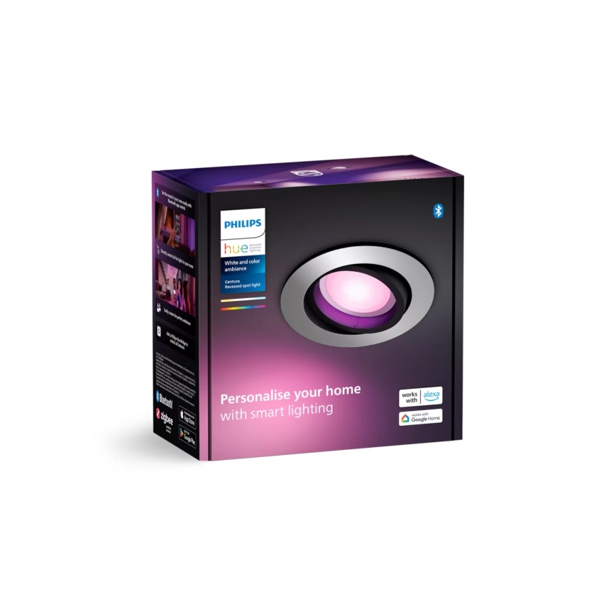 Philips - LED RGBW Димируема лампа за вграждане Hue CENTURA 1xGU10/4,2W/230V 2000-6500K