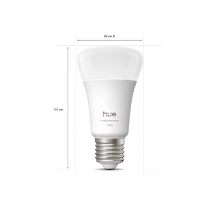 Philips - LED RGBW димируема лента Hue FLUX 3m LED/12W/230V + 2x умна крушка WHITE AND COLOR AMBIANCE E27/8,1W/230V 1000-20000K