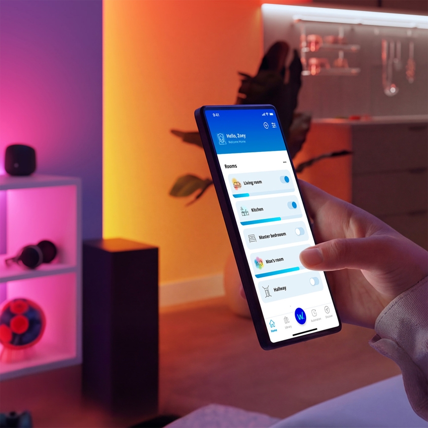 Philips - LED RGBW Димируема настолна лампа със сензорно управление SMART LED/9W/230V 2200-6500K Wi-Fi